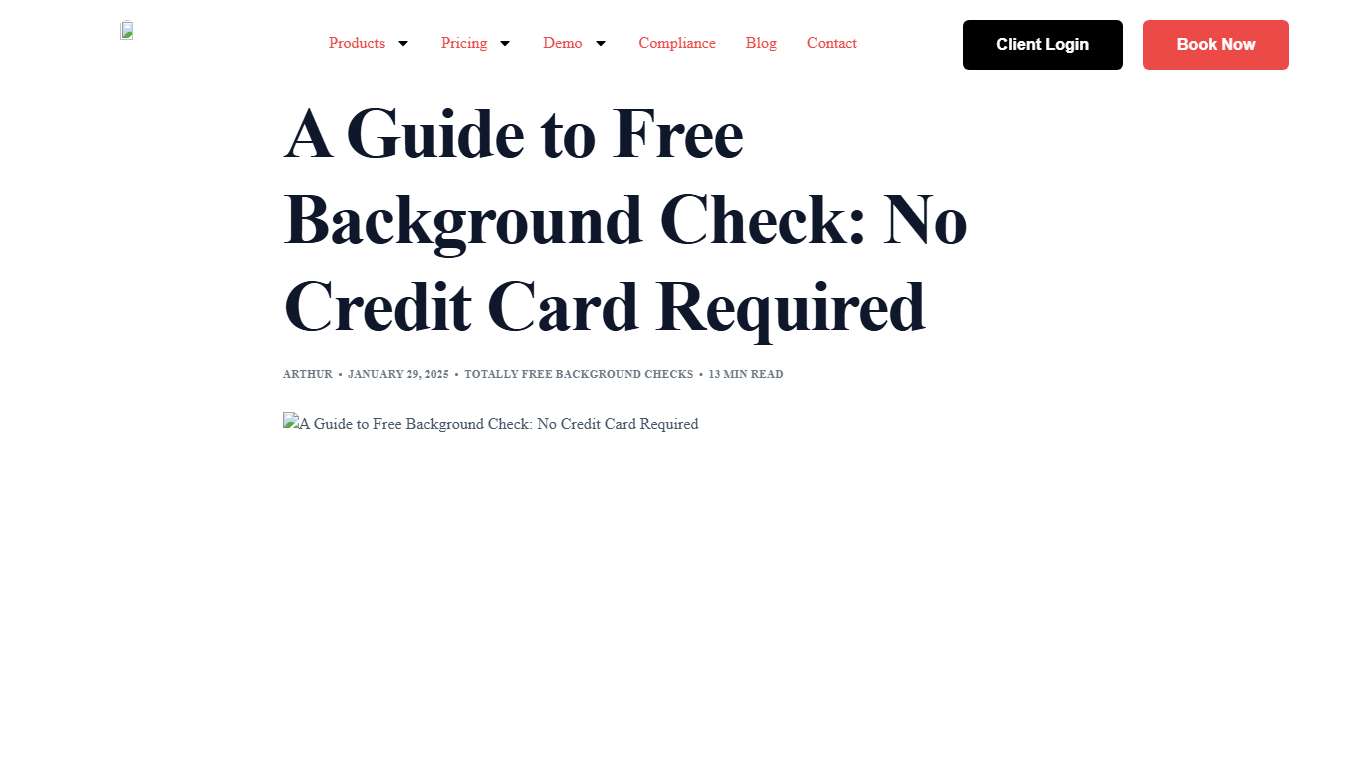 A Guide to Free Background Check: No Credit Card Required - Precise Hire
