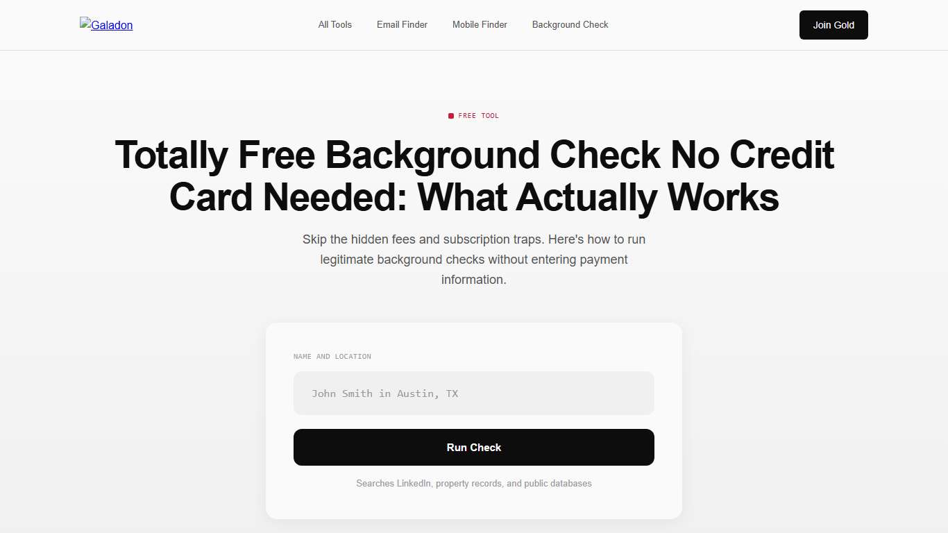 Totally Free Background Check No Credit Card Needed | Guide